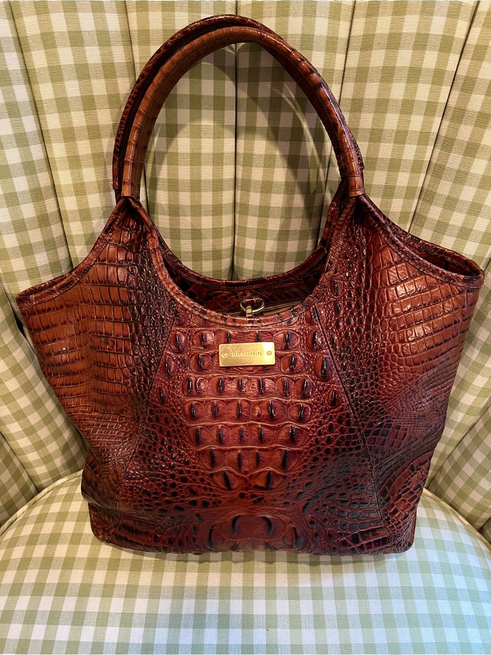 Brahmin Tote Bag in Pecan - Picture 2 of 6